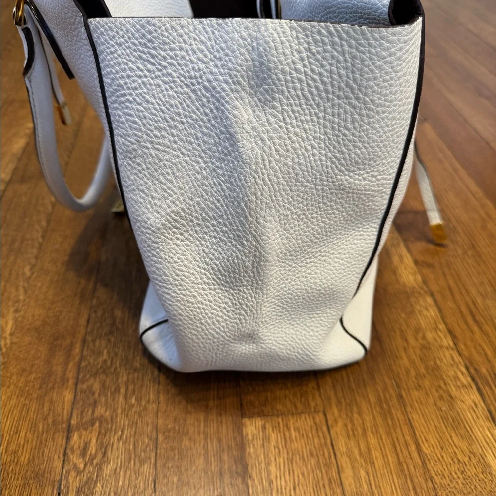 Rare Limited Edition Michael Kors Miranda White Leather/Shoulder Tote Bag EUC - Picture 10 of 16